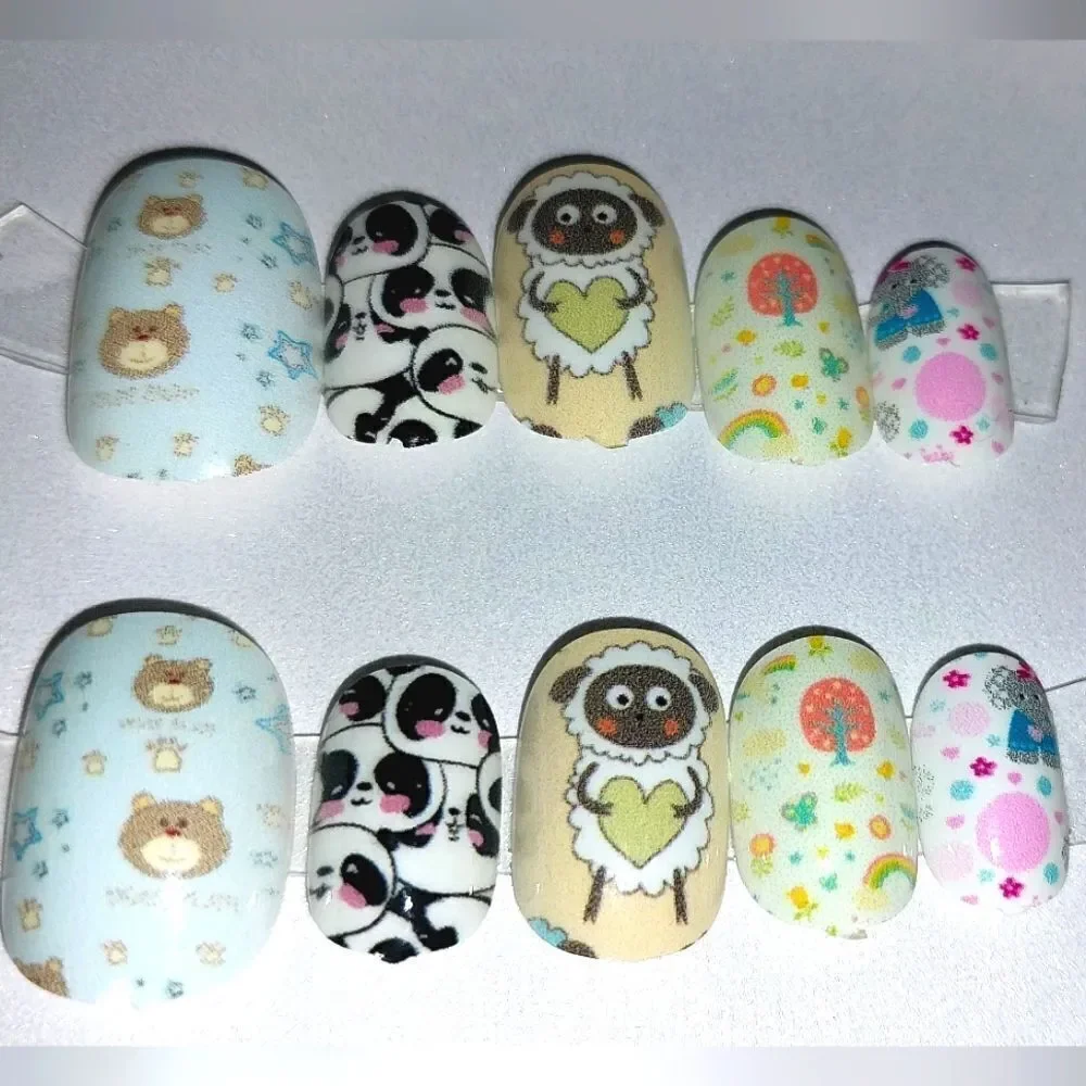 Kids custom 10pc  press on nails for girls and teens